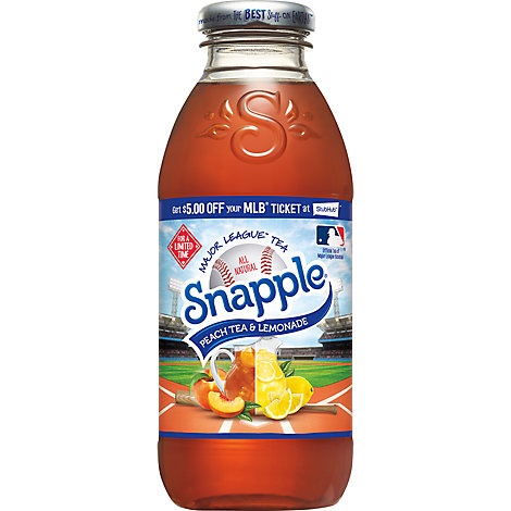 slide 1 of 1, Snapple Major League Tea Glass Bottle - 16 fl oz, 16 fl oz