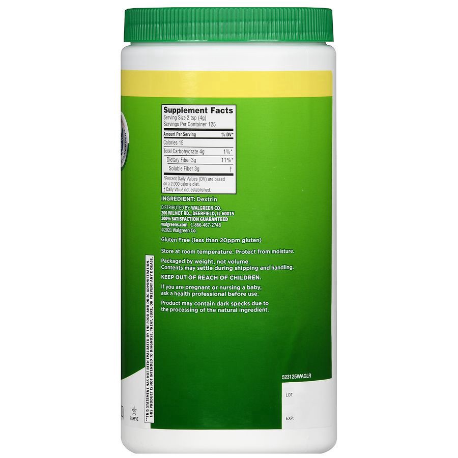 slide 4 of 5, Walgreens Clear Soluble Fiber Powder, 16.7 oz