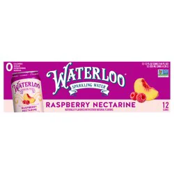 Waterloo Raspberry Nectarine Sparkling Water - 12pk / 12 fl Oz Cans - 12 ct