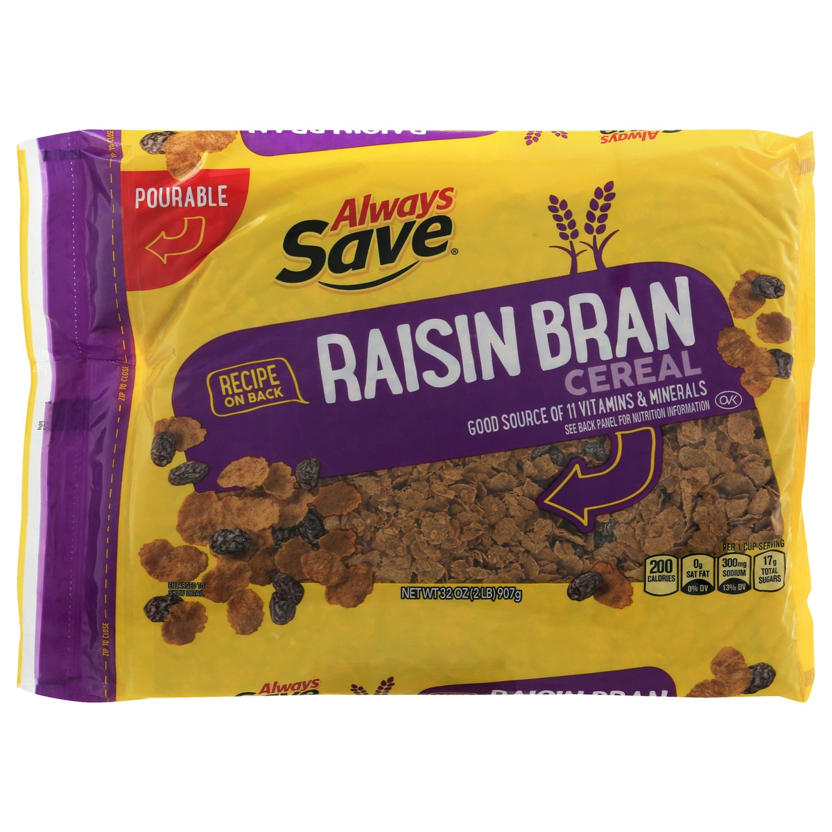 slide 1 of 1, Always Save Raisin Bran, 32 oz