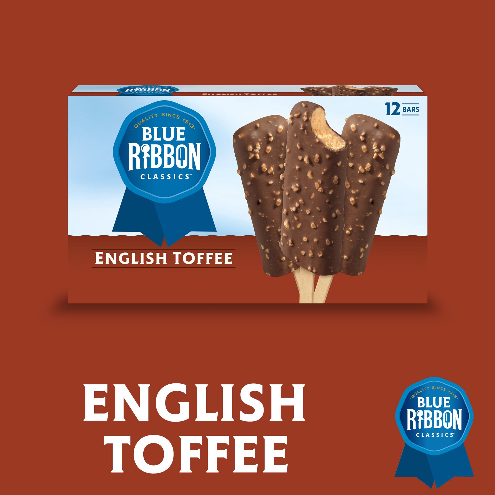 slide 2 of 5, Blue Ribbon Classics English Toffee Frozen Treat Bar, 12 ct