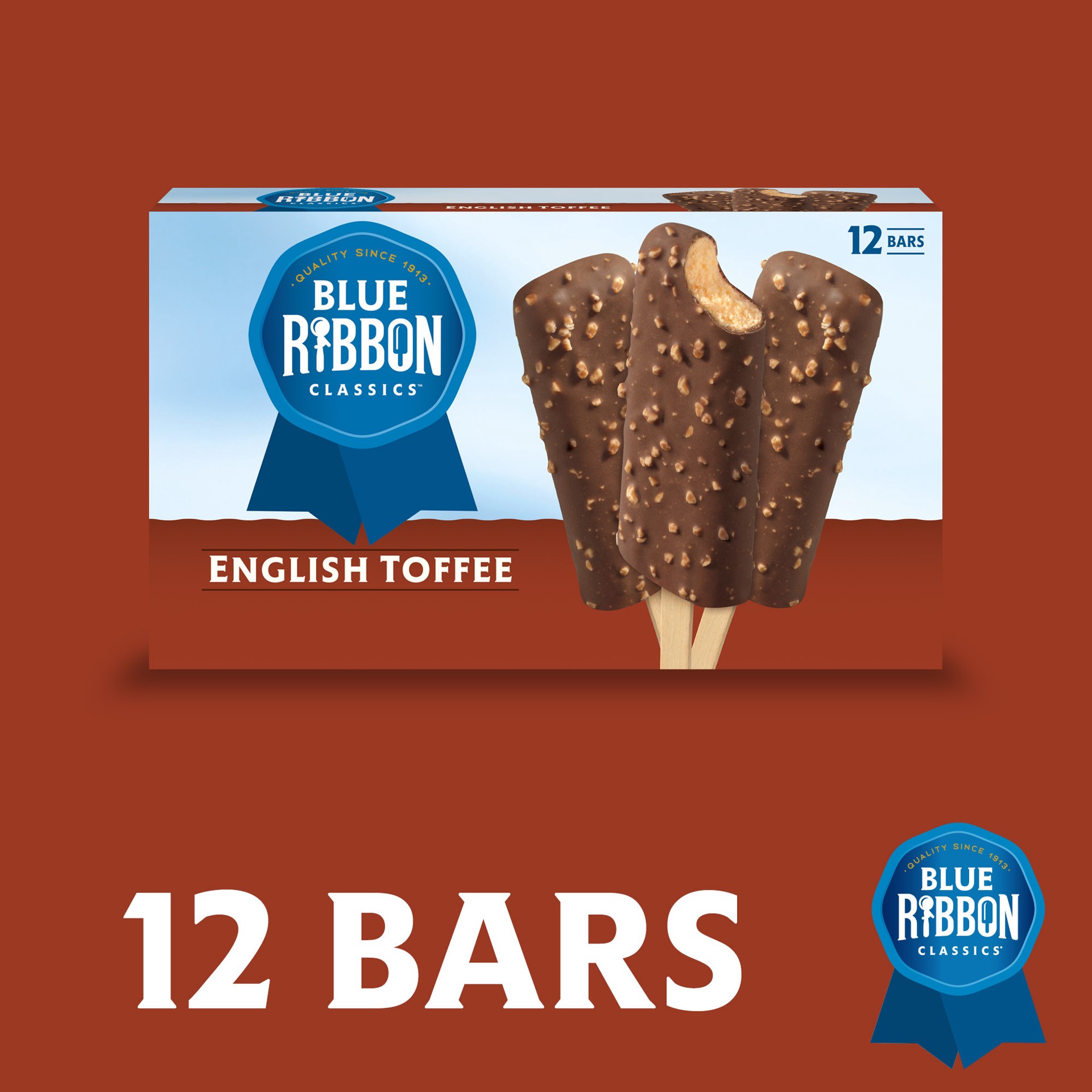 slide 5 of 5, Blue Ribbon Classics English Toffee Frozen Treat Bar, 12 ct