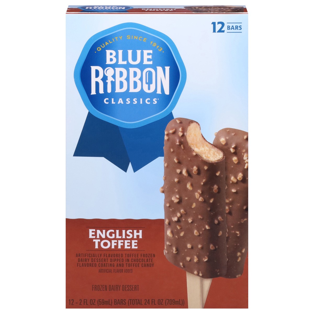 slide 1 of 5, Blue Ribbon Classics English Toffee Frozen Treat Bar, 12 ct