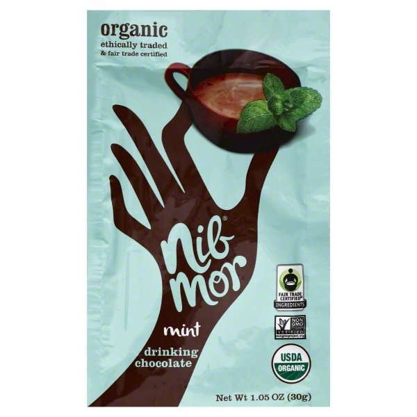 slide 1 of 1, NibMor Mint Organic Drinking Chocolate, 1.05 oz