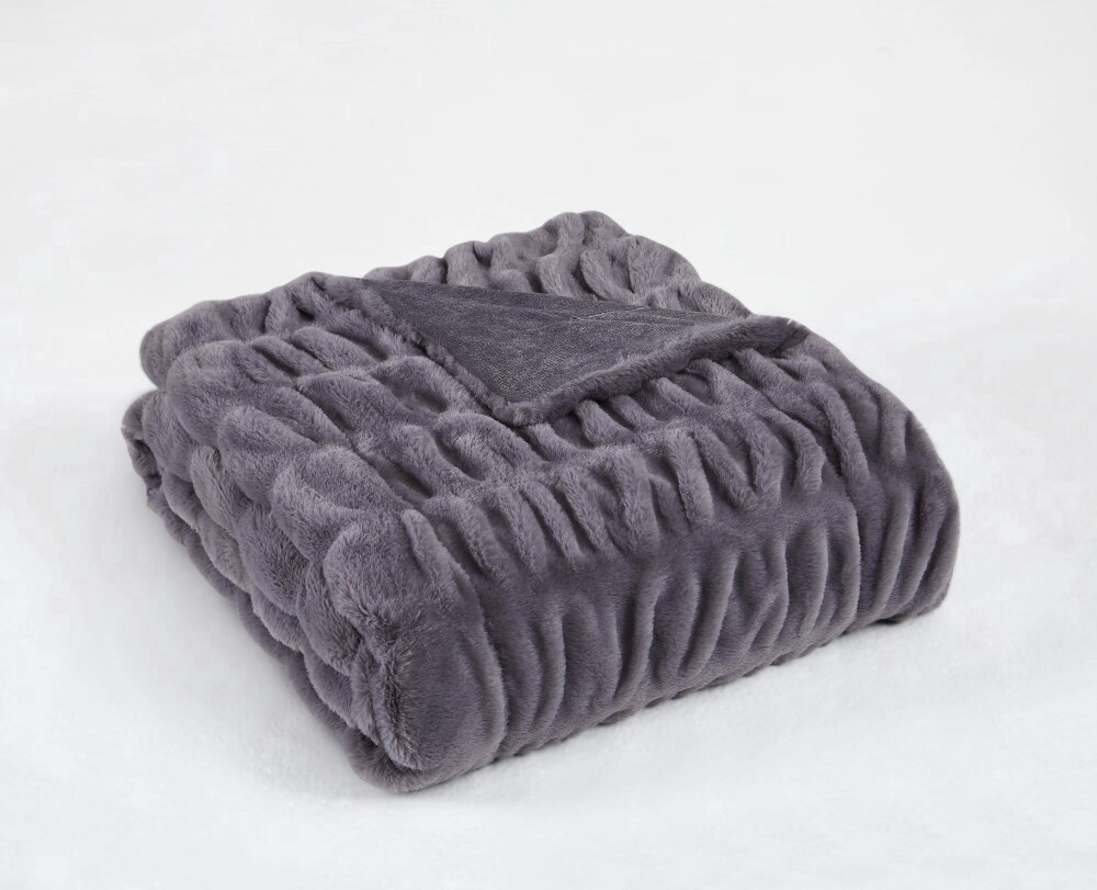 slide 2 of 3, Modavari® Home Fashions Oversized Ruched Throw, 50 in x 70 in