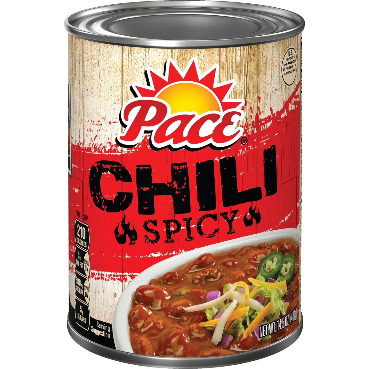 slide 1 of 1, Pace Chili With Beans, 14.5 oz