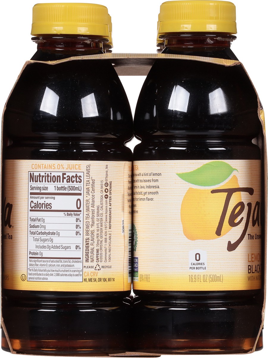 slide 4 of 9, Tejava 6/500ml TEJAVA LEMON BLACK TEA, 6 ct