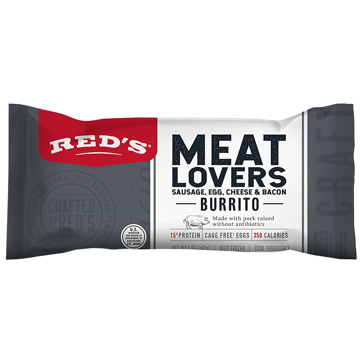 slide 1 of 14, Red's Meat Lovers Sausage & Egg Burrito 5 oz, 5 oz