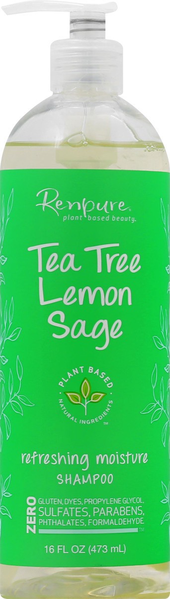 slide 11 of 11, Renpure Tea Tree Lemon Sage Refreshing Moisture Shampoo 16 oz, 16 fl oz