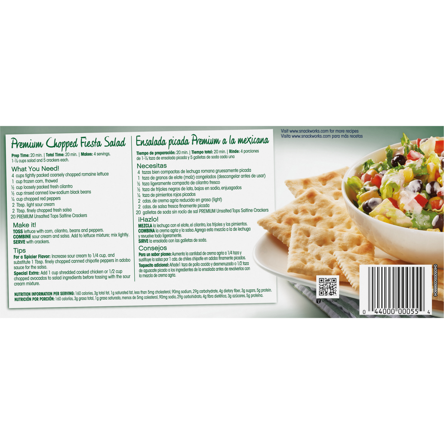 slide 5 of 5, Premium Unsalted Tops Saltine Crackers, Lunch Snacks, 16 oz, 1 lb