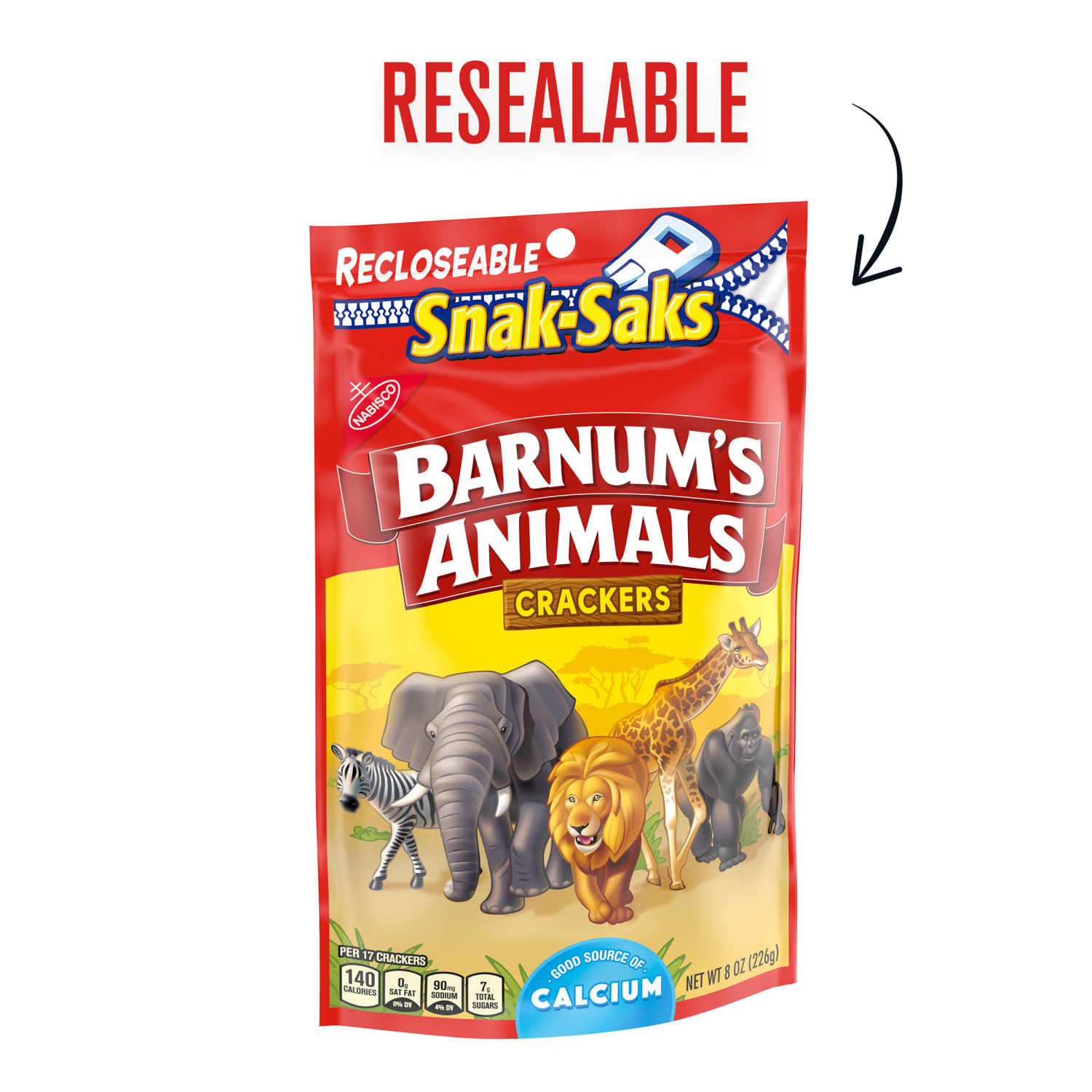 slide 2 of 5, Barnum's BARNUM'S Original Animal Crackers, Kids Snacks, Snak-Saks, 8 oz, 8 oz