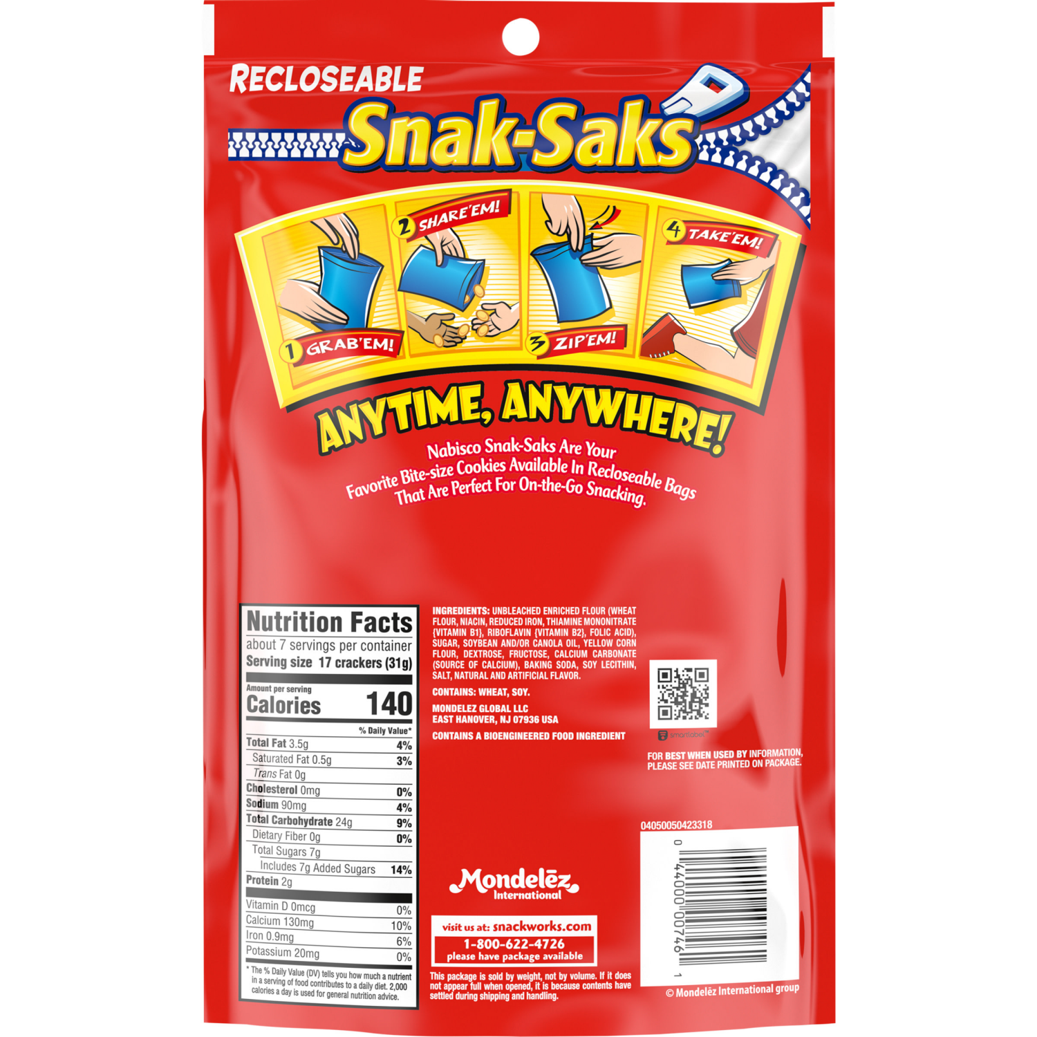 slide 5 of 5, Barnum's BARNUM'S Original Animal Crackers, Kids Snacks, Snak-Saks, 8 oz, 8 oz