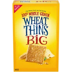 Wheat Thins BIG Snacks, Whole Grain Wheat Crackers, Snack Crackers, 8 oz