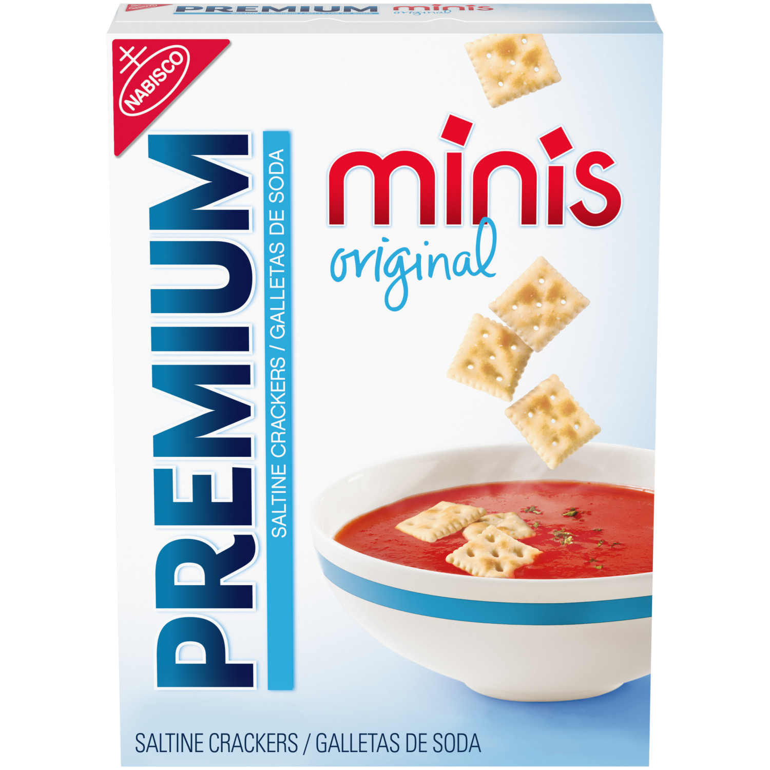 slide 1 of 5, Premium Original Mini Saltine Crackers, Lunch Snacks, 11 oz, 11 oz