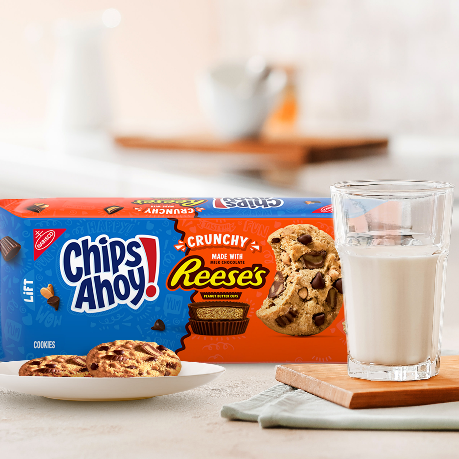 slide 2 of 8, CHIPS AHOY! Reese’s Peanut Butter Cup Chocolate Chip Cookies, 9.5 oz, 9.5 oz