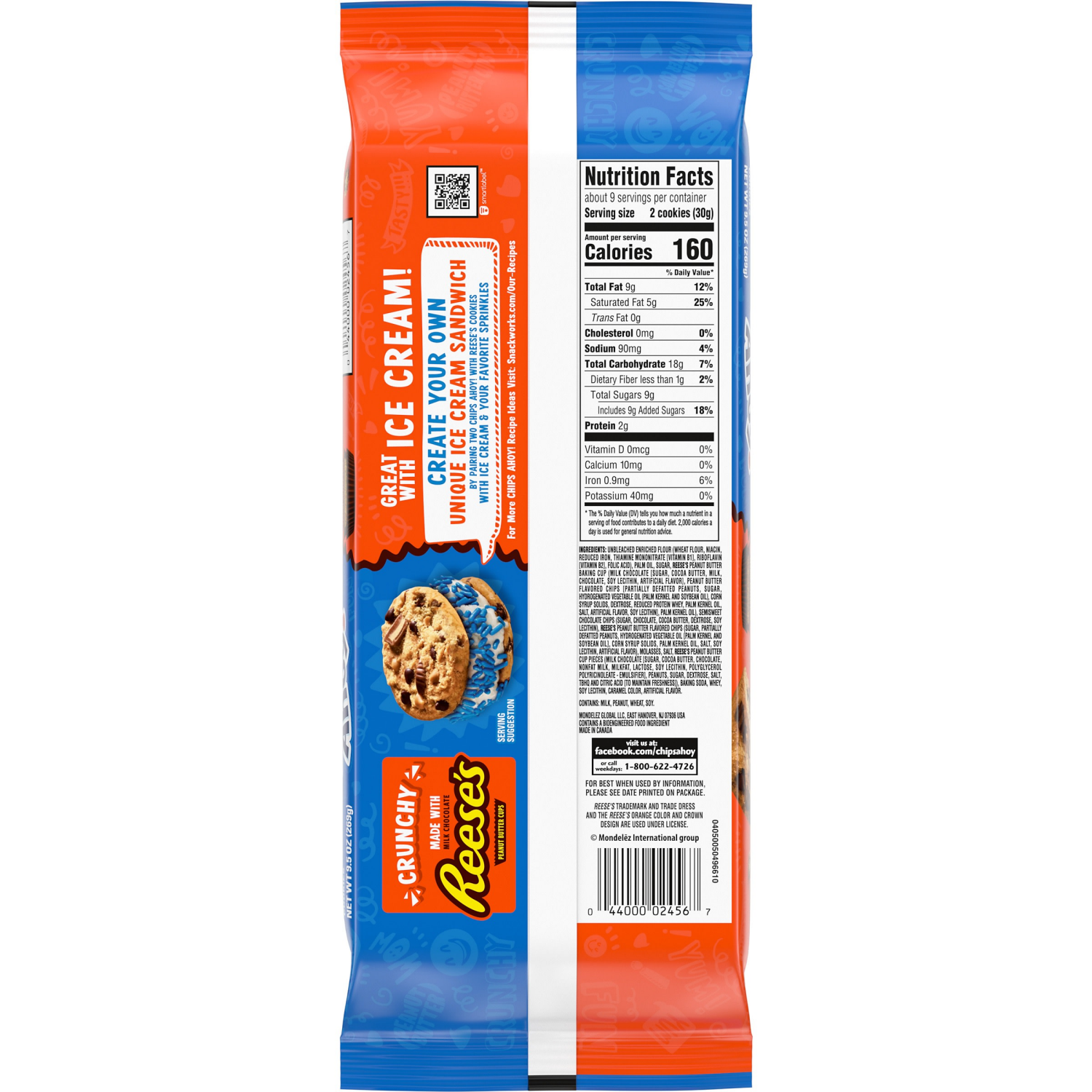 slide 8 of 8, CHIPS AHOY! Reese’s Peanut Butter Cup Chocolate Chip Cookies, 9.5 oz, 9.5 oz