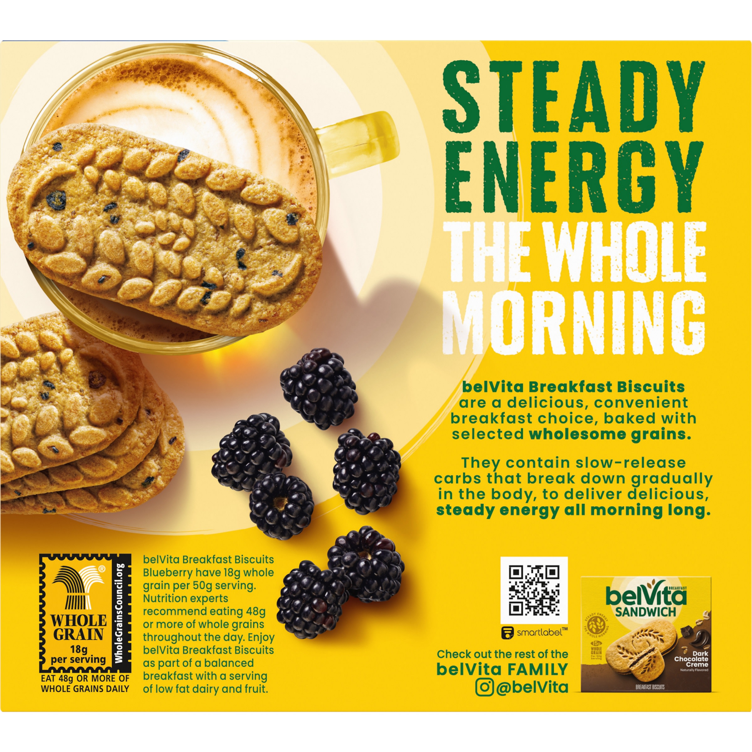 slide 8 of 8, belVita Breakfast Bars Biscuits, Blueberry, 5 Packs (4 Biscuits Per Pack), 5 ct