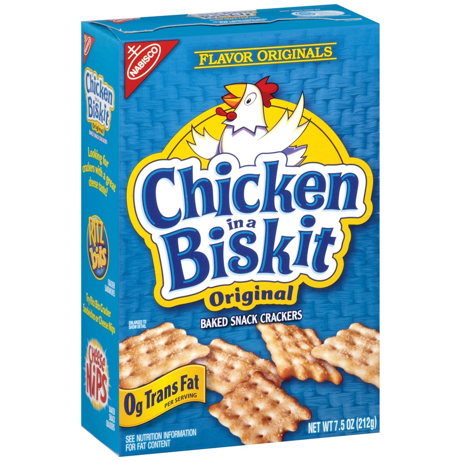 slide 2 of 3, Chicken in a Biskit Original Baked Snack Crackers, 7.5 oz, 8 oz