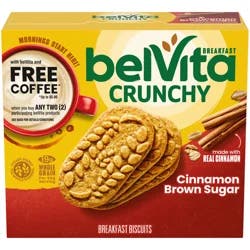 belVita Breakfast Bars Biscuits, Cinnamon Brown Sugar, 5 Packs (4 Biscuits Per Pack)