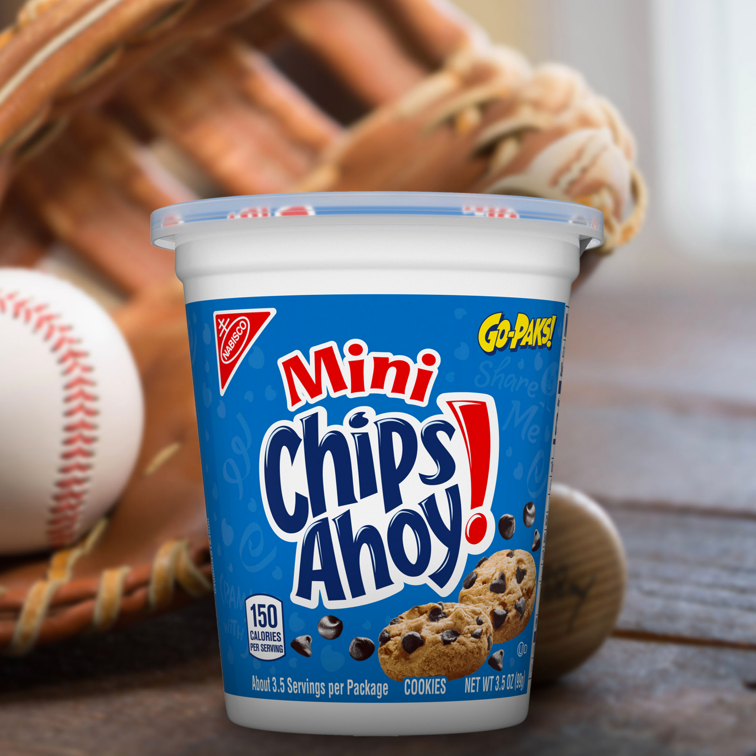 slide 4 of 8, CHIPS AHOY! Mini Original Chocolate Chip Cookies, Go-Paks, 3.5 oz Cup, 3.5 oz