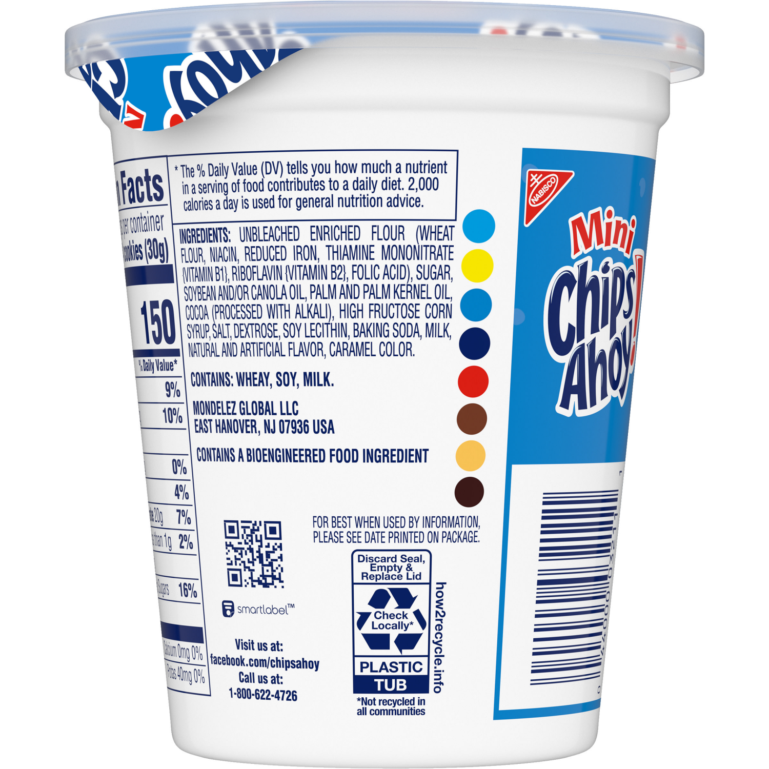 slide 8 of 8, CHIPS AHOY! Mini Original Chocolate Chip Cookies, Go-Paks, 3.5 oz Cup, 3.5 oz