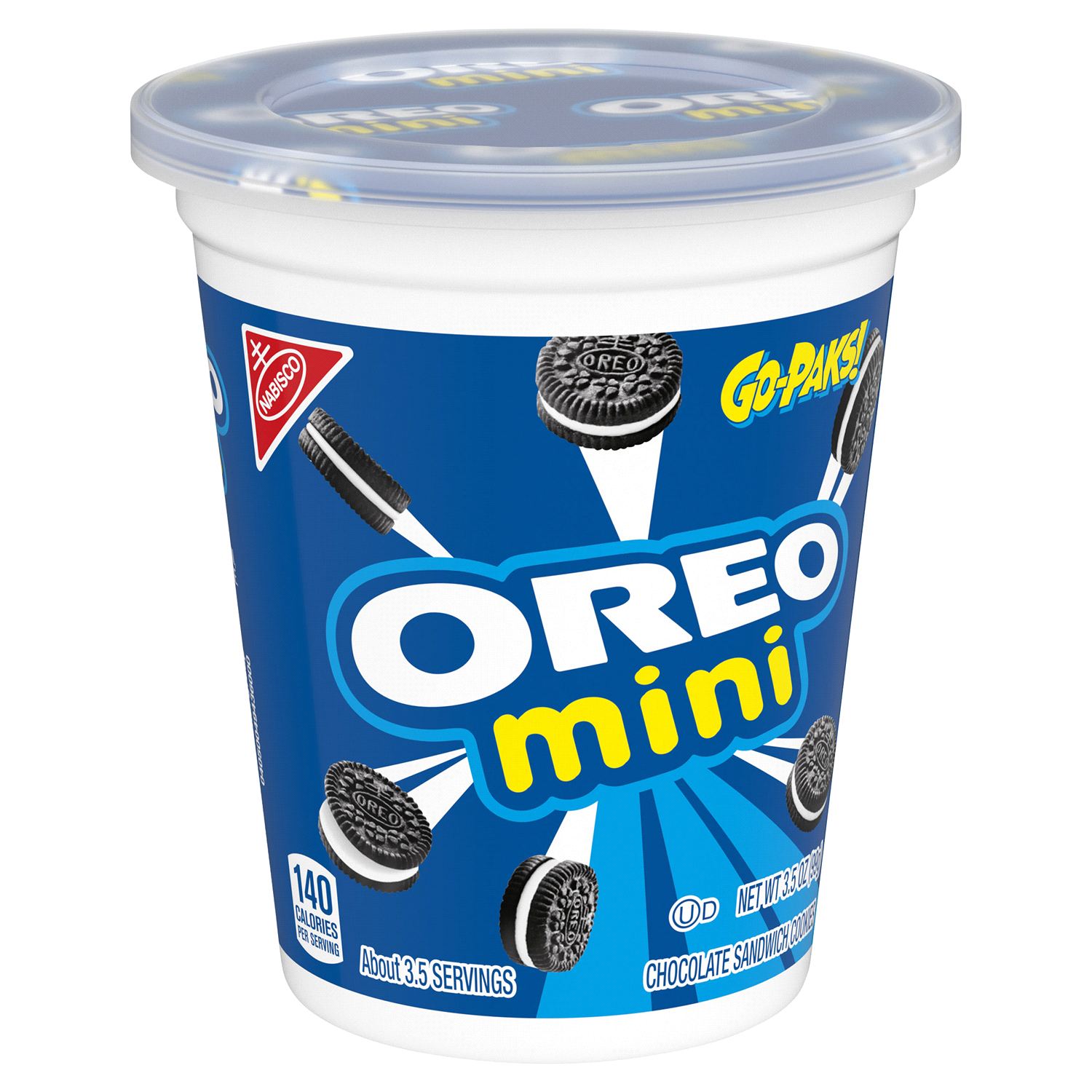 slide 4 of 5, OREO Minis Chocolate Sandwich Cookies, 3.5 oz Snack Cup, 3.5 oz