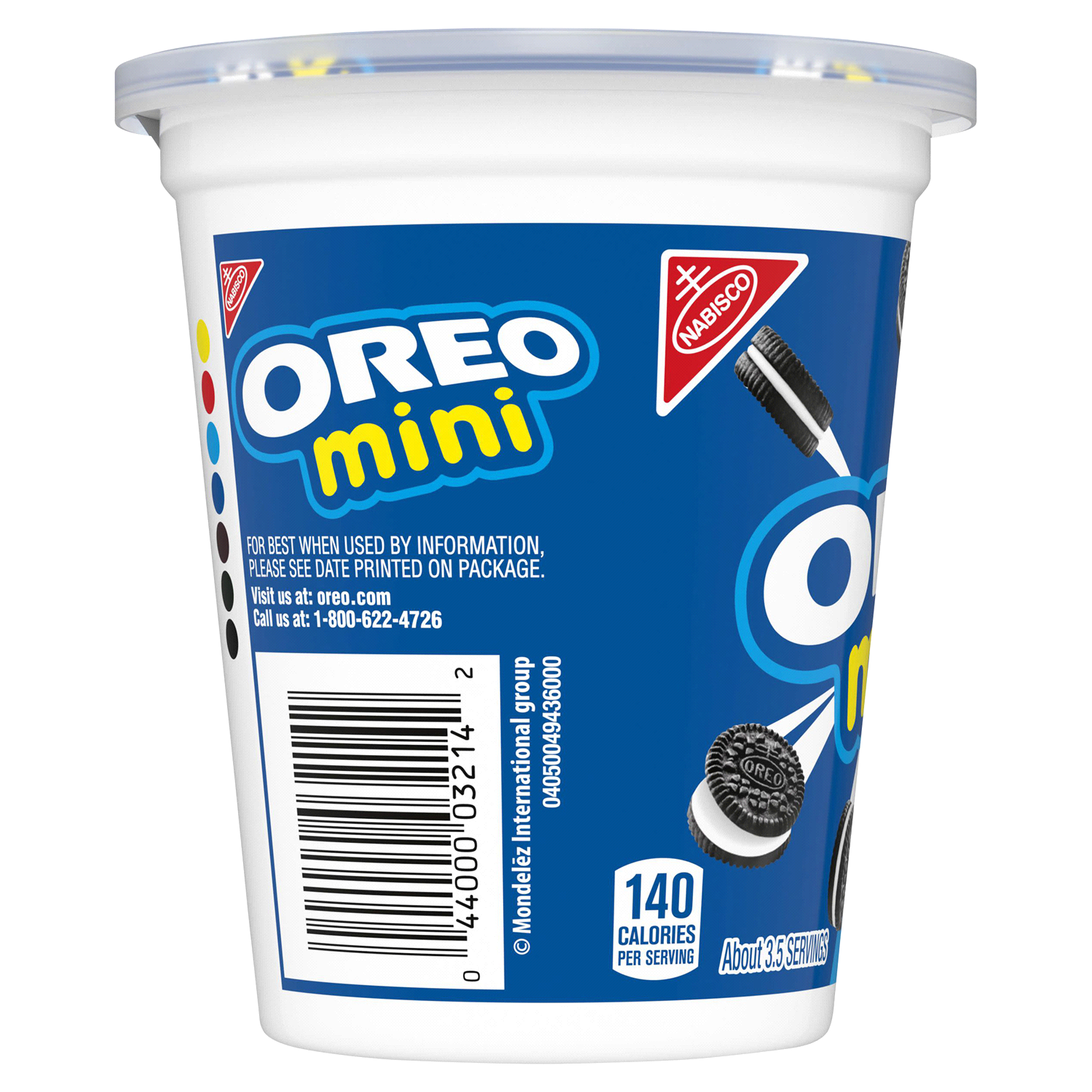 slide 5 of 5, OREO Minis Chocolate Sandwich Cookies, 3.5 oz Snack Cup, 3.5 oz