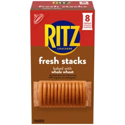RITZ Fresh Stacks Whole Wheat Crackers, Travel Snacks, 11.6 oz (8 Multi Snack Packs)