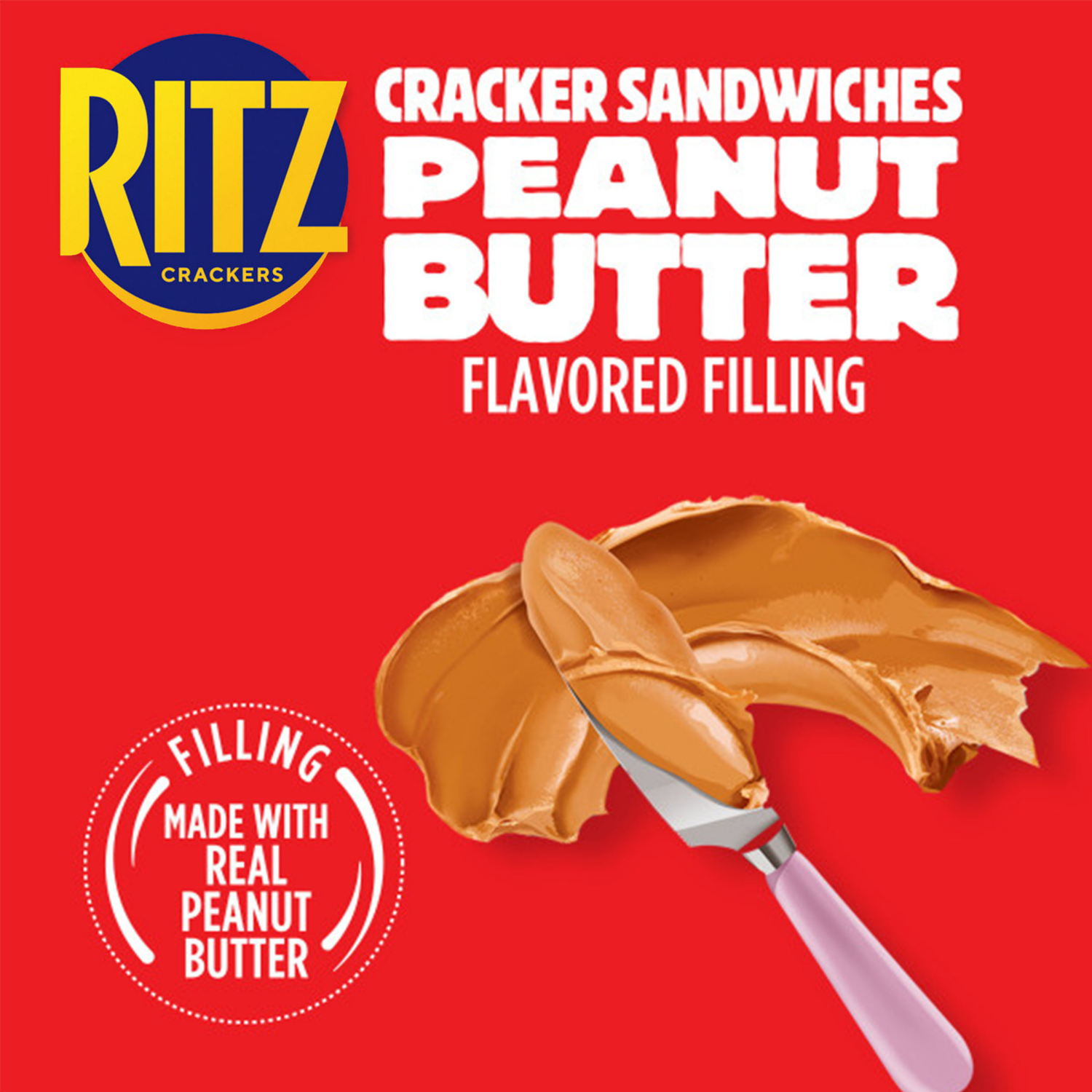 slide 4 of 8, RITZ Bits Peanut Butter Sandwich Crackers, Snacks for Kids and Adults, Lunch Snacks, 8.8 oz, 8.8 oz