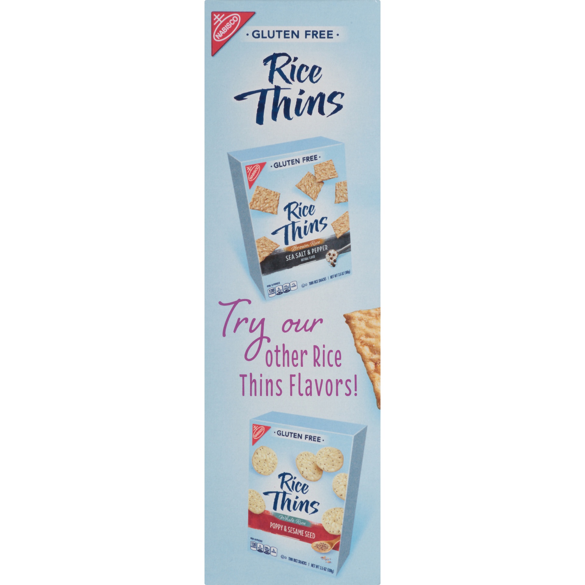 slide 4 of 8, Rice Thins Brown Rice White Cheddar Crackers, 3.5 oz