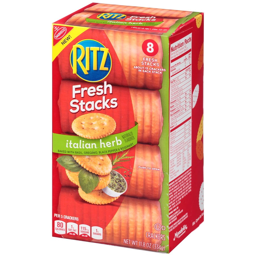 slide 3 of 8, Ritz Italian Herb Crackers - Fresh Stacks, 8 ct; 11.8 oz