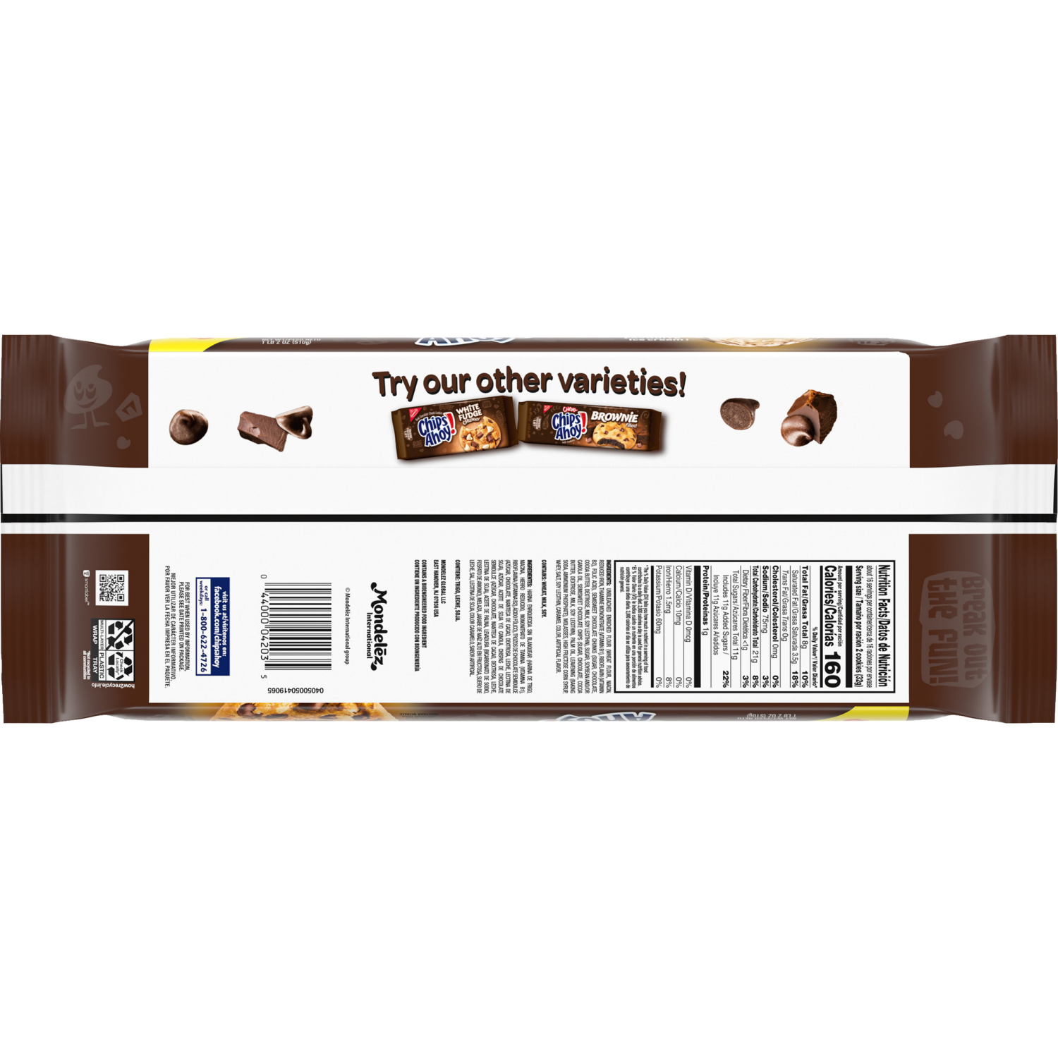 slide 8 of 8, CHIPS AHOY! Chunky Fudgy Chocolate Chip Cookies, Family Size, 18 oz, 18 oz