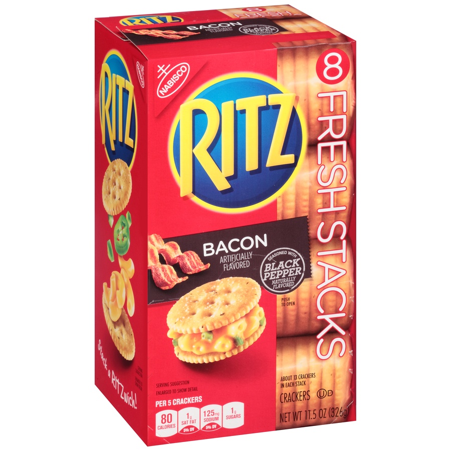 slide 2 of 8, Ritz Fresh Stacks Bacon, 8 ct; 11.8 oz