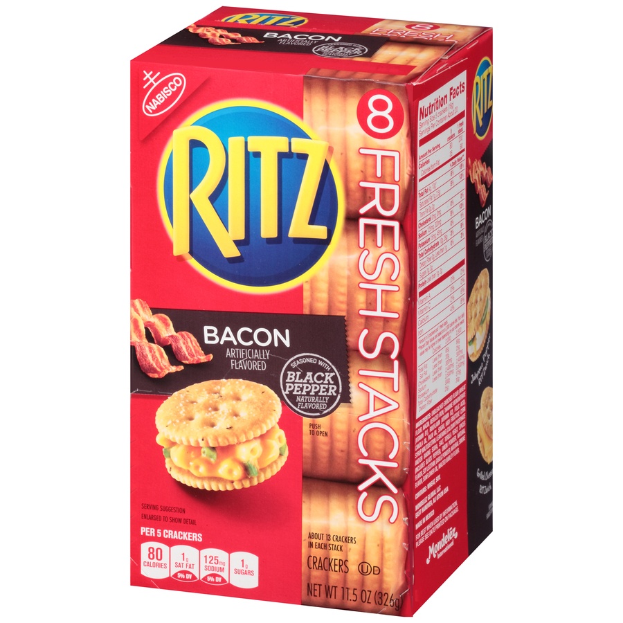 slide 3 of 8, Ritz Fresh Stacks Bacon, 8 ct; 11.8 oz