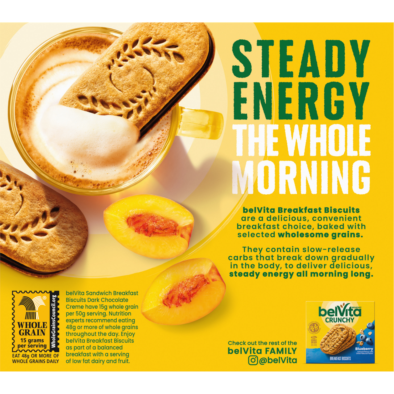 slide 8 of 8, Nabisco Belvita Dark Chocolate Creme Breakfast Biscuits, 5 ct