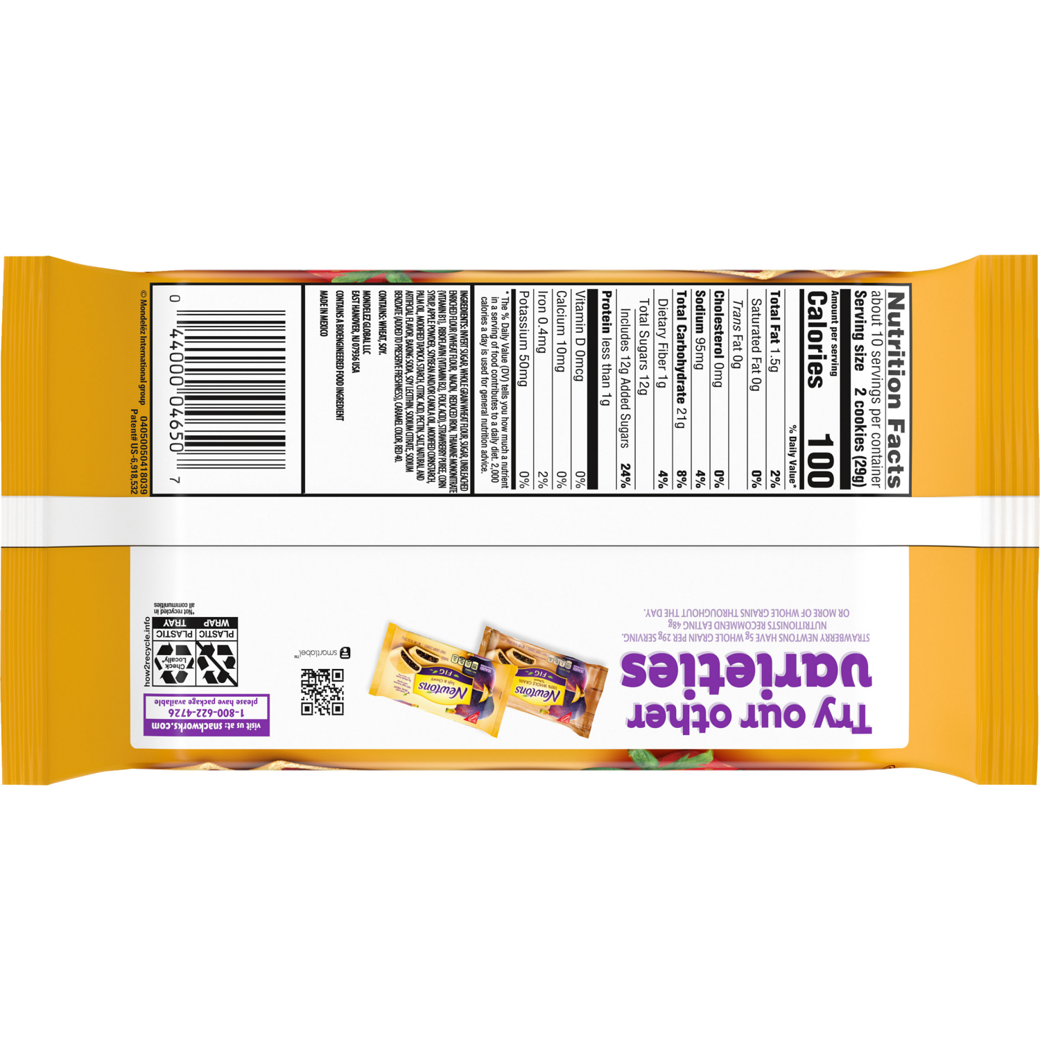 slide 5 of 5, Newtons Soft & Fruit Chewy Strawberry Cookies, (Strawberry Bars), 10 oz Pack, 10 oz