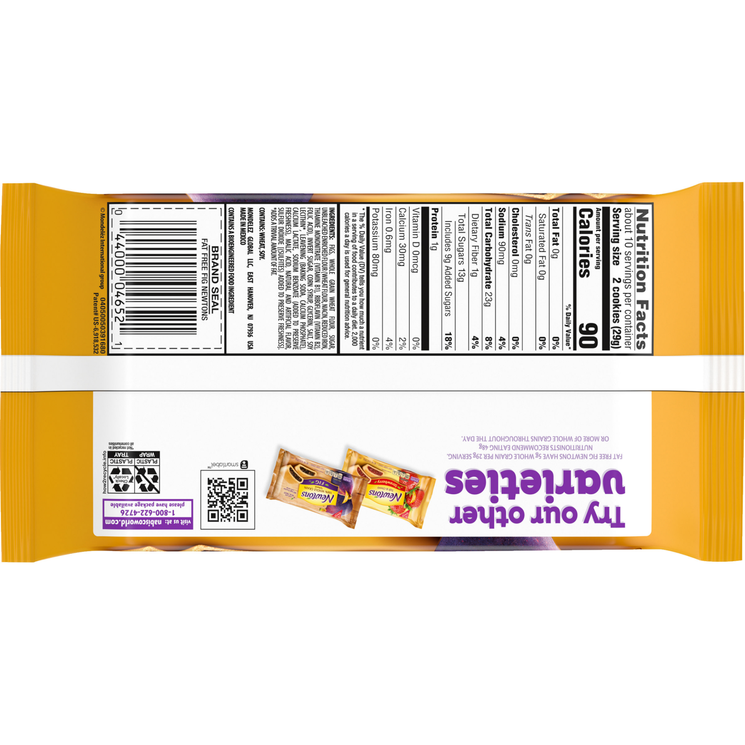 slide 5 of 5, Newtons Fat Free Soft & Fruit Chewy Fig Cookies, (Fig Bars), 10 oz, 10 oz