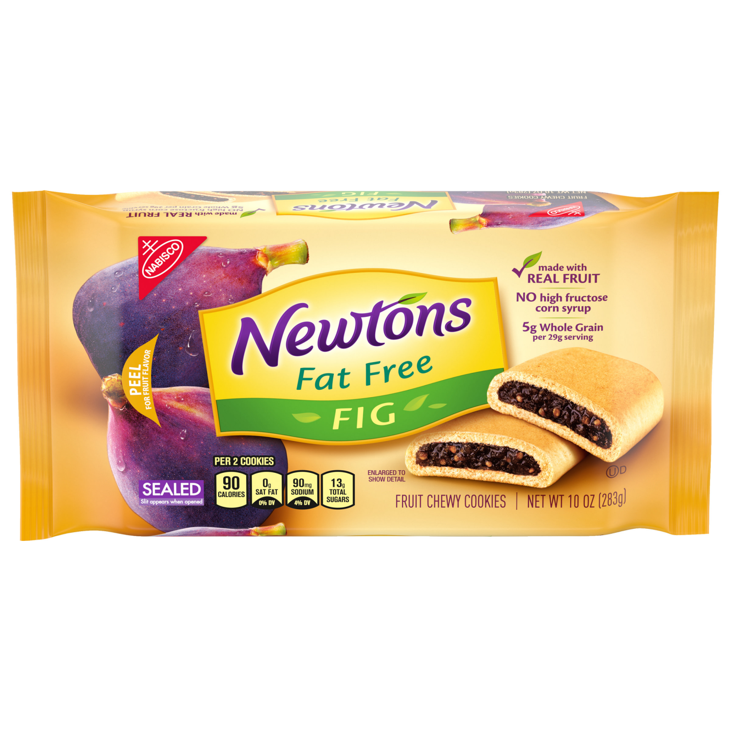 slide 1 of 5, Newtons Fat Free Soft & Fruit Chewy Fig Cookies, (Fig Bars), 10 oz, 10 oz