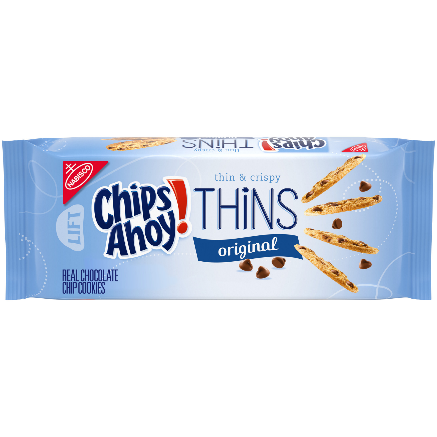 slide 1 of 8, CHIPS AHOY! Thins Original Thin and Crispy, Fudgy, Chocolate Chip Cookies, 7 oz, 7 oz
