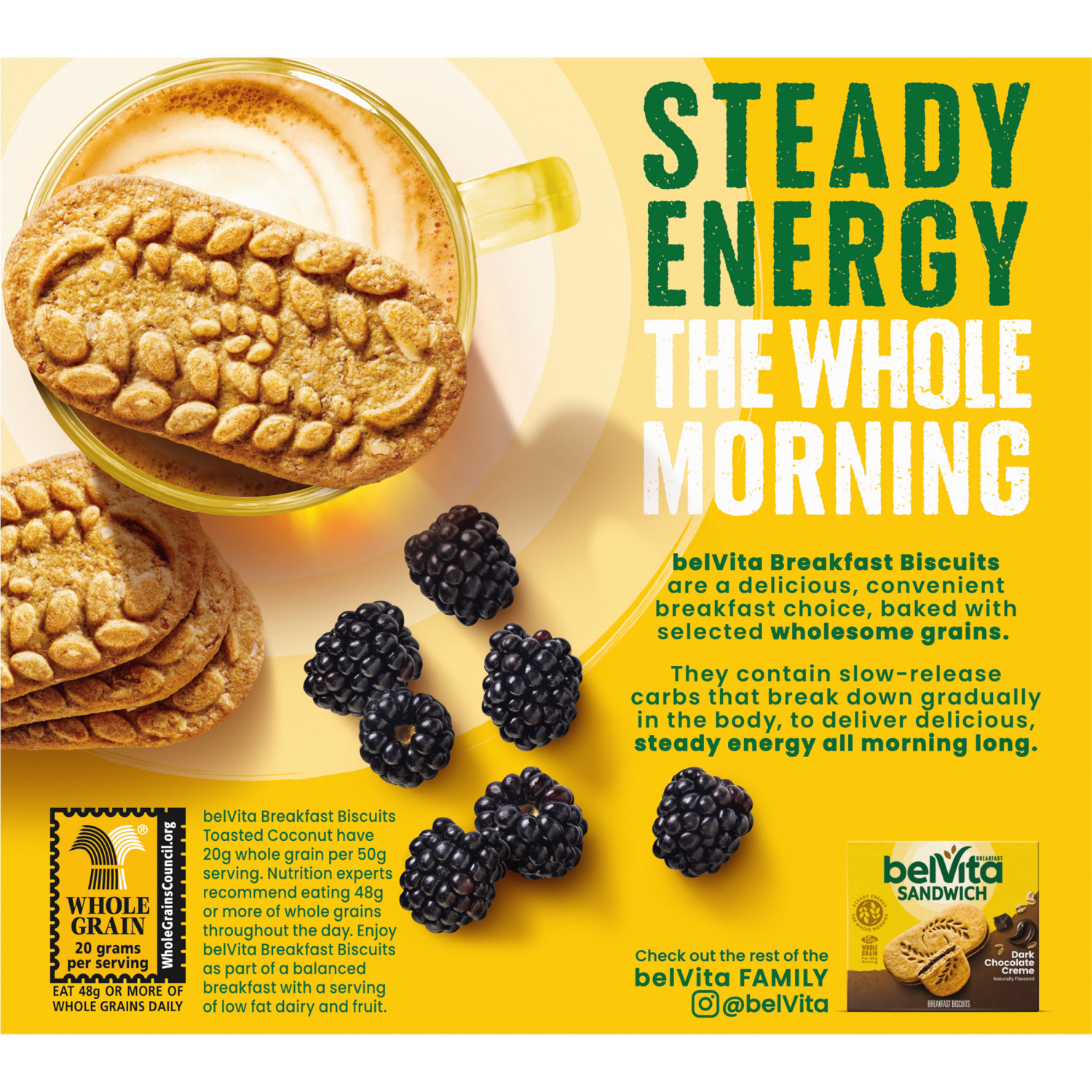 slide 8 of 8, Nabisco Belvita Toasted Coconut Breakfast Biscuits, 5 ct