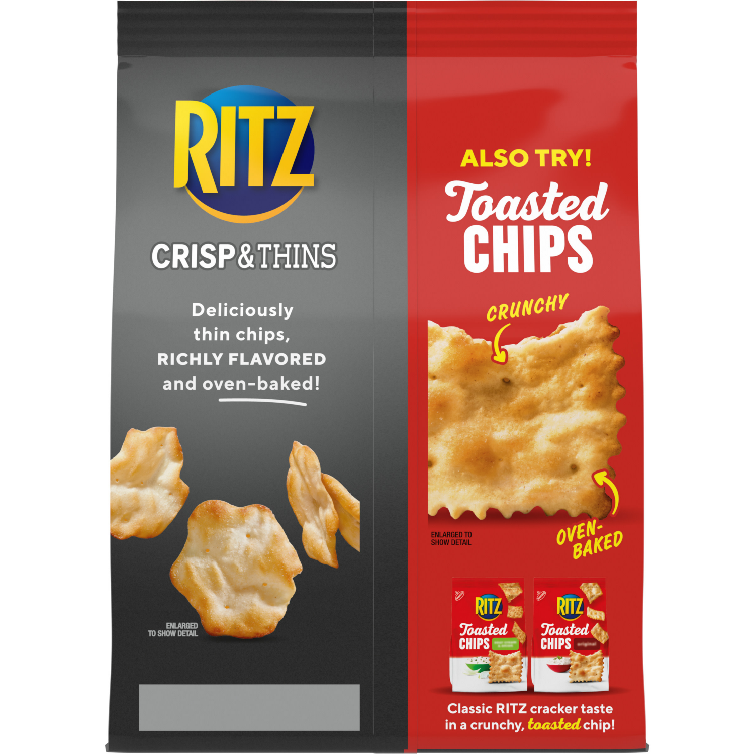 slide 5 of 5, Ritz Crisp & Thins Oven Baked Salt & Vinegar Potato and Wheat Chips 7.1 oz, 7.1 oz