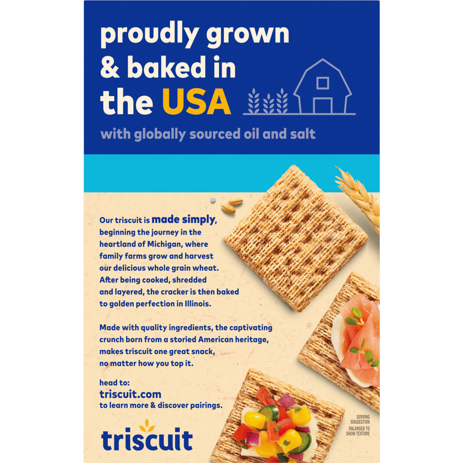 slide 5 of 5, Triscuit Hint of Sea Salt Whole Grain Wheat Crackers, Vegan Crackers, Vegan Snacks, Lunch Snacks, 8.5 oz, 8.5 oz