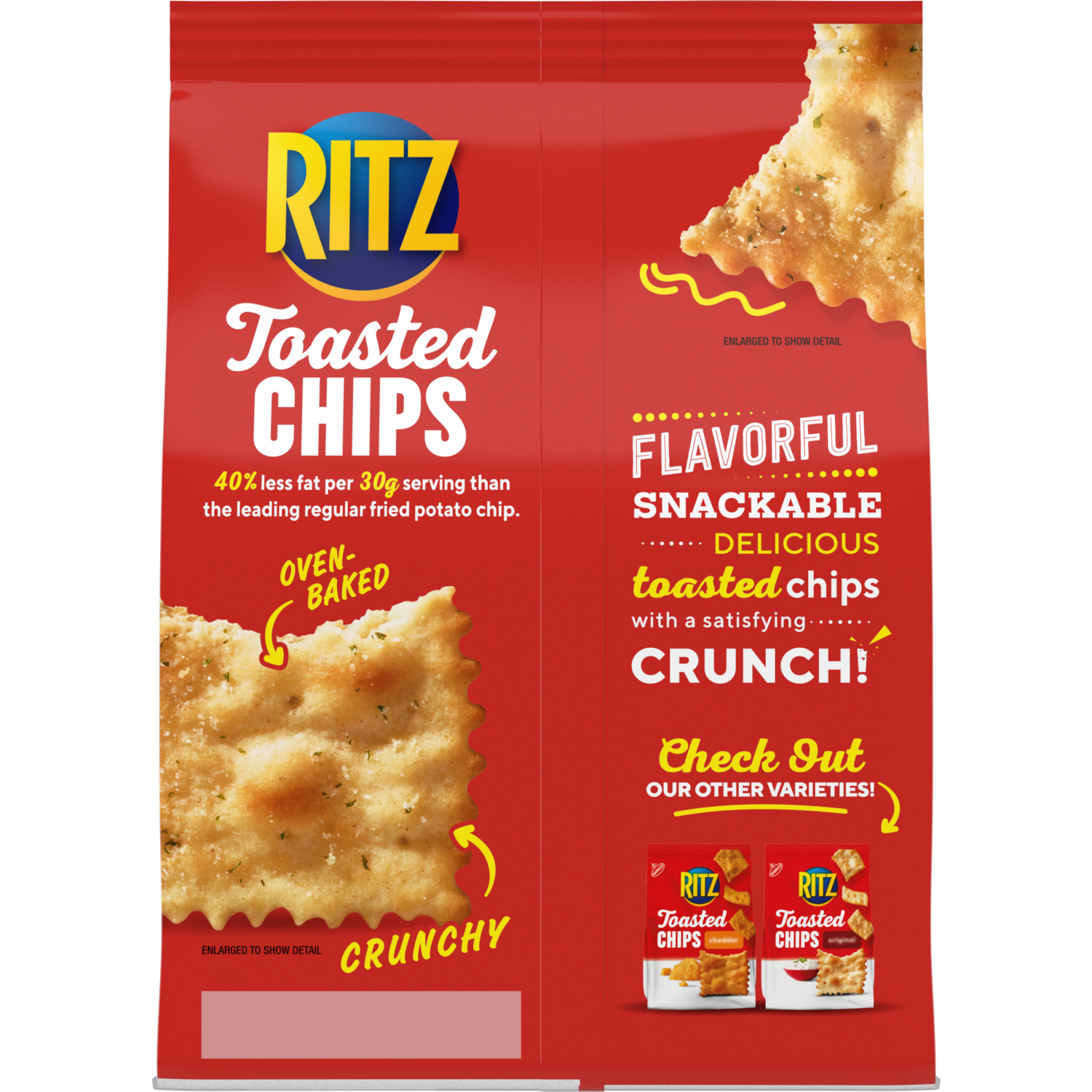 slide 5 of 5, RITZ Toasted Chips Sour Cream and Onion Crackers, Party Snacks, 8.1 oz, 8.1 oz