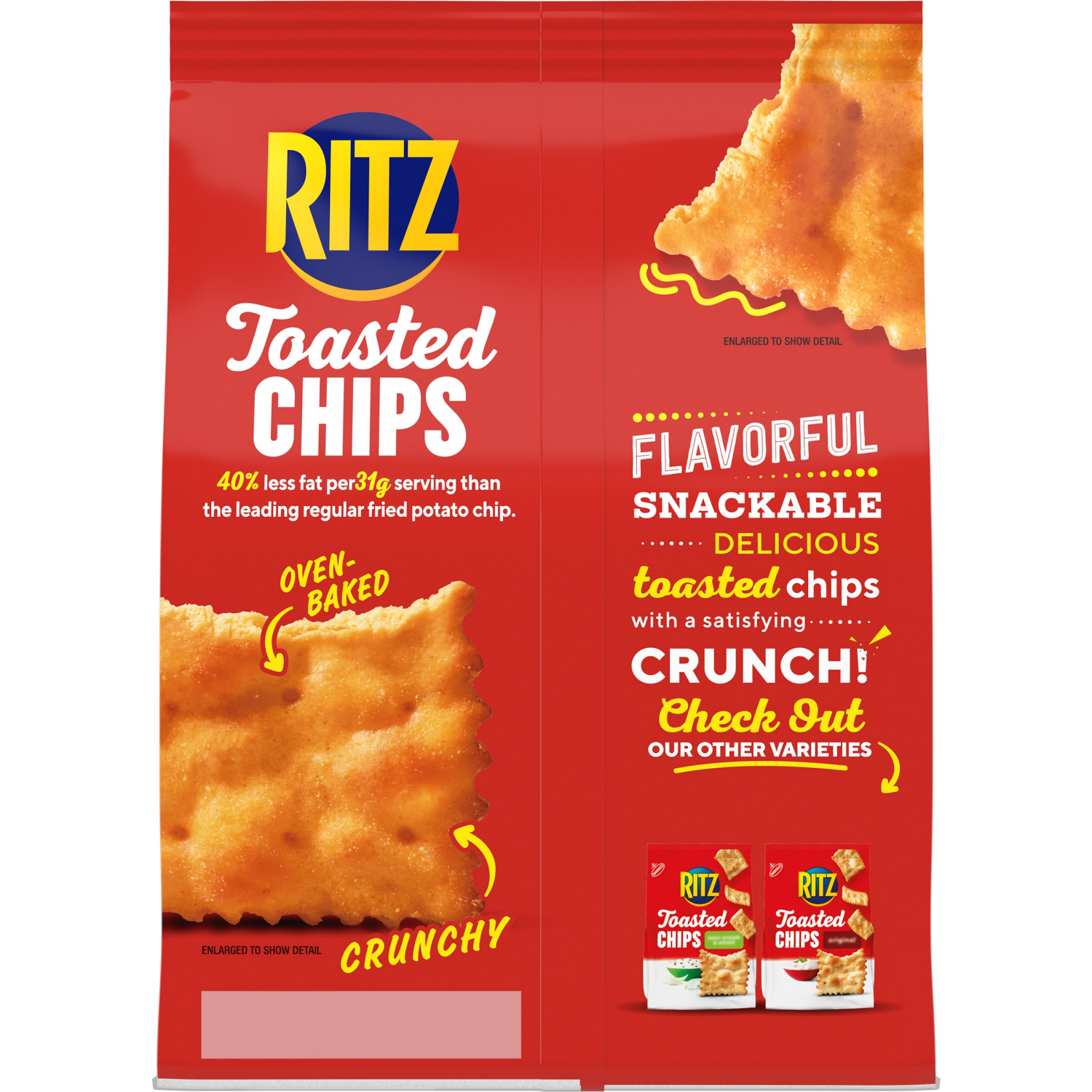 slide 8 of 8, RITZ Toasted Chips Cheddar Crackers, Party Snacks, 8.1 oz, 8.1 oz