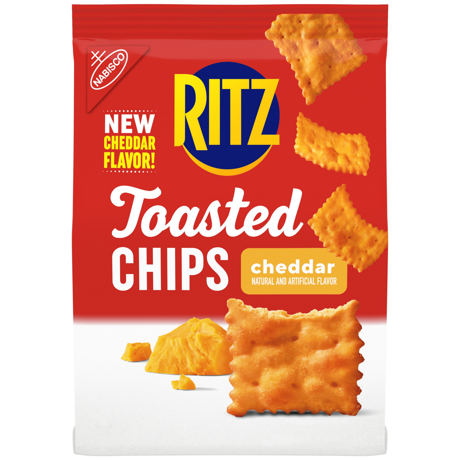 slide 1 of 8, RITZ Toasted Chips Cheddar Crackers, Party Snacks, 8.1 oz, 8.1 oz