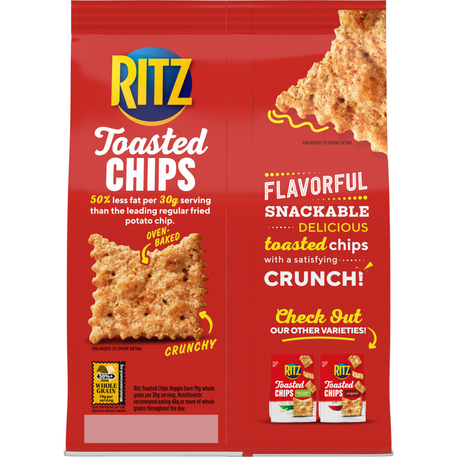 slide 5 of 5, RITZ Toasted Chips Veggie Crackers, 8.1 oz, 8.1 oz