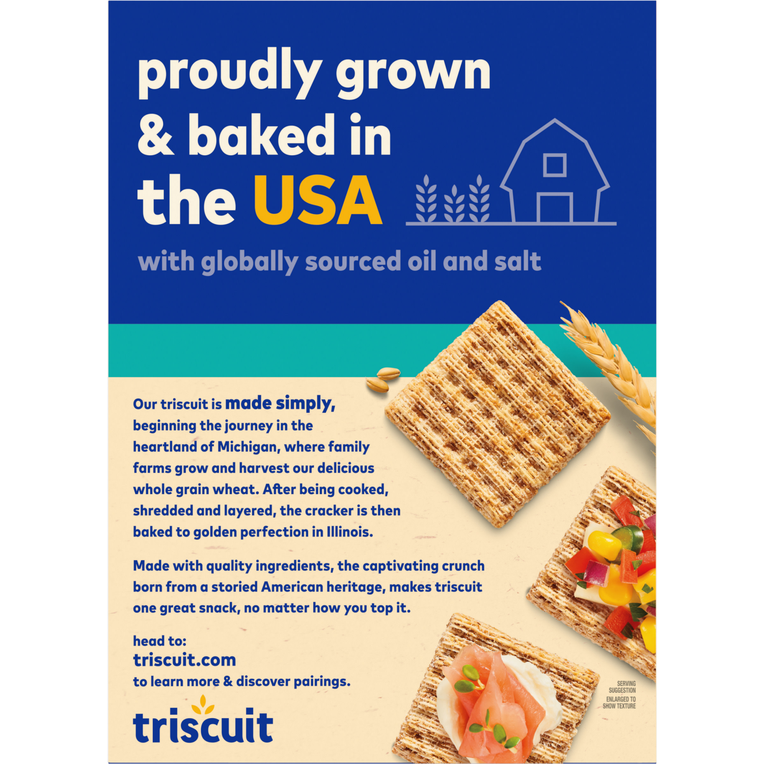 slide 5 of 5, Triscuit Reduced Fat Whole Grain Wheat Crackers, Vegan Crackers, Vegan Snacks, Lunch Snacks, Family Size, 11.5 oz, 11.5 oz