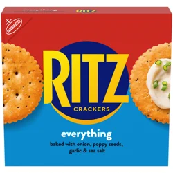 RITZ Everything Crackers, Snacks for Kids and Adults, Lunch Snacks, 13.7oz