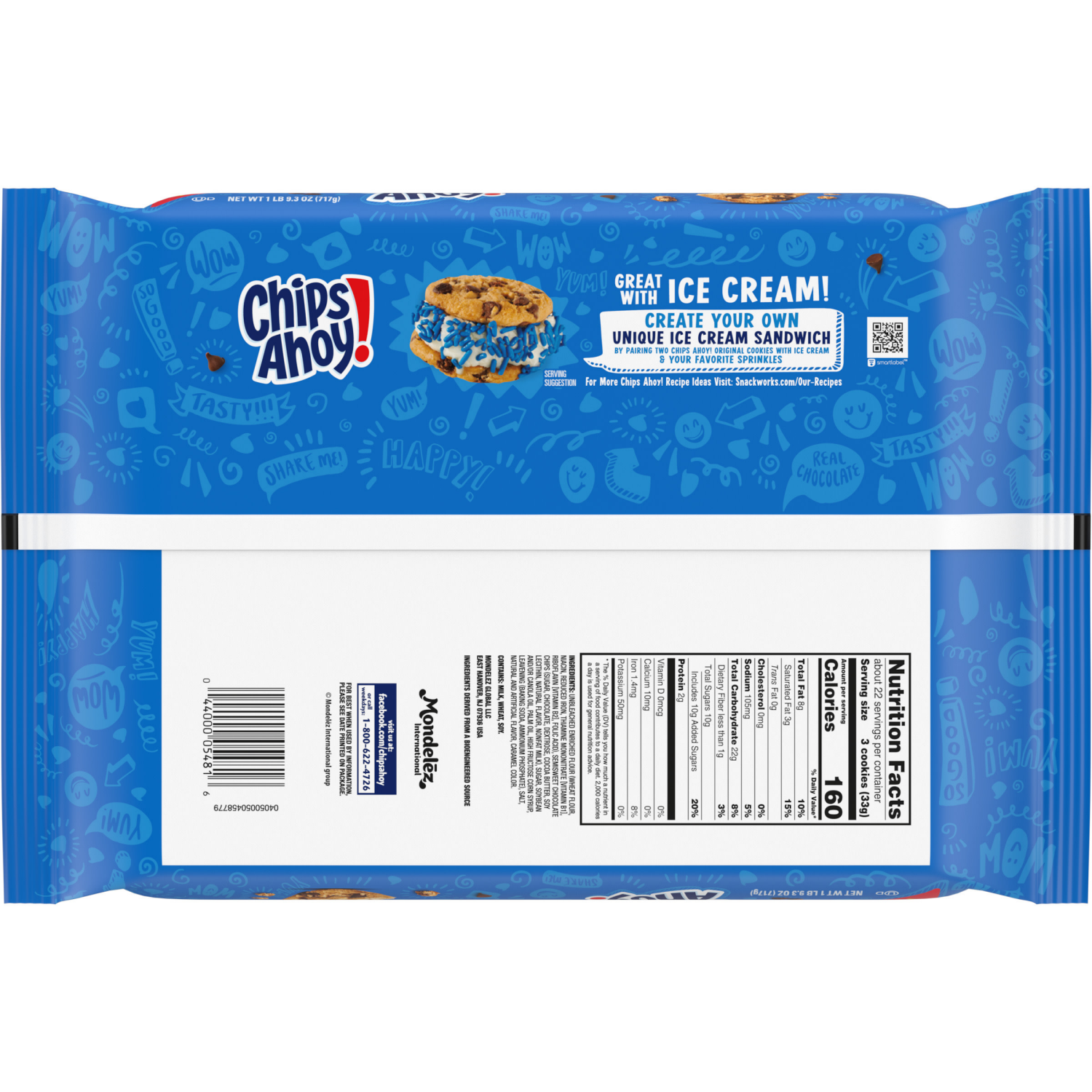 slide 5 of 5, CHIPS AHOY! Original Chocolate Chip Cookies, Party Size, 25.3 oz, 25.3 oz