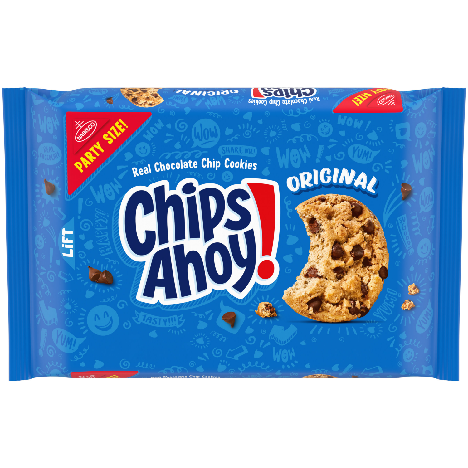 slide 1 of 5, CHIPS AHOY! Original Chocolate Chip Cookies, Party Size, 25.3 oz, 25.3 oz